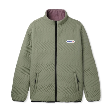 Butter Goods Jacket Quilted Reversible Army / Berry